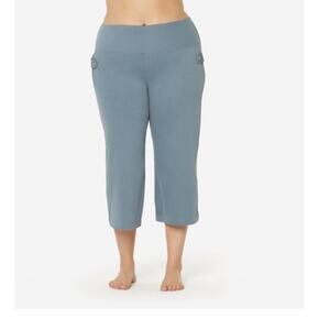 Ruby Ribbon Flare Capri Slate Blue, Size L, Slimming, comfort , pockets SKU#1942